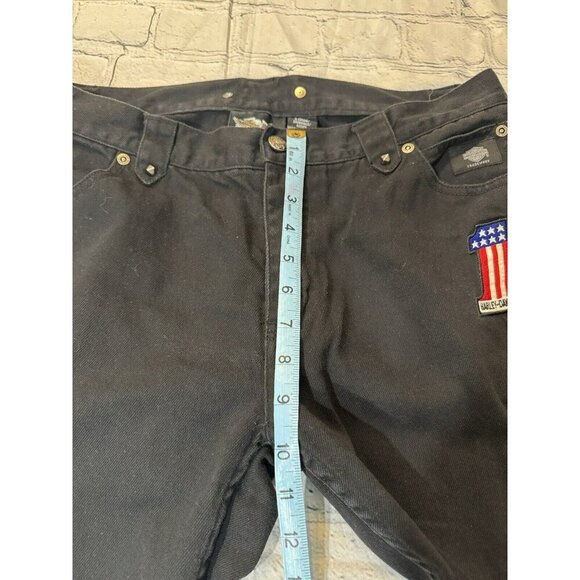 Harley-Davidson Motorcycles Womans Bootcut Denim Black Embroider Riding Jeans 12 - Picture 12 of 12